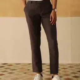 Relaxed Fit Flat-Front Trousers-image-56