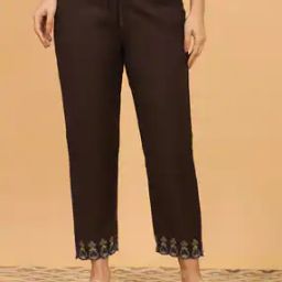 Women Embroidered Relaxed Fit Pants-picture-40