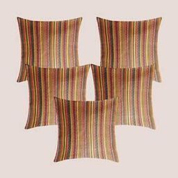 Set of 5 Printed Cushion Covers 16" x 16"-48