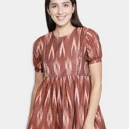 cot'n soft fashion & retail Ikat Print Flared Kurti-picture-5
