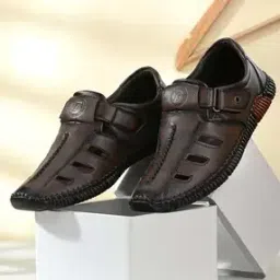 Men Shoe-Style Sandals with Velcro Fastening-picture-11