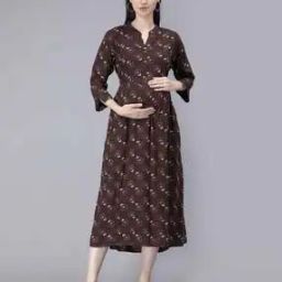 Novelty Fit & Flare Dress with Collar Neck-image-34