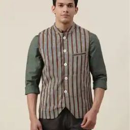 Striped Nehru Jacket-52