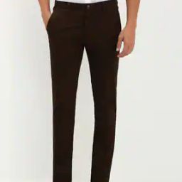 allen solly Men Flat-Front Slim Fit Trousers-picture-25