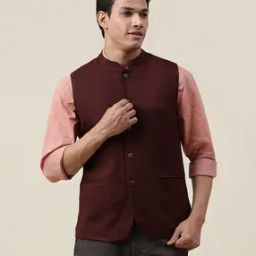 Nehru Jacket with Welt Pockets-5