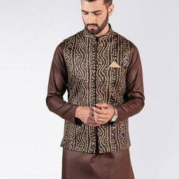 Bandhani Print Nehru Jacket-picture-18