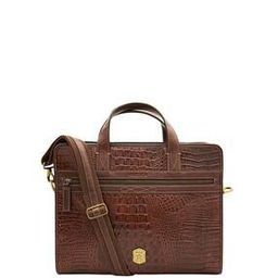 hidesign Men Croc-Embossed Messenger Bag with Detachable Strap-picture-36