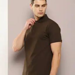 Men Ribbed Regular Fit Polo T-Shirt-image-2