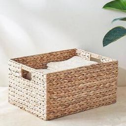 Rectangular Shaped Seagrass Storage Box With Lid-48