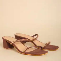 Embellished Chunky Heeled Sandals-image-56