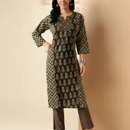 Women Geometric Print Straight Kurti-picture-12
