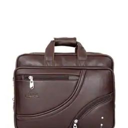 leather world Textured Laptop Bag with Detachable Strap-picture-15