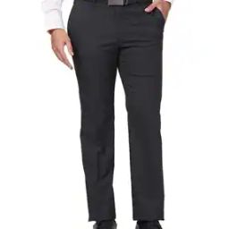 Men Relaxed Fit Flat-Front Trousers-image-37