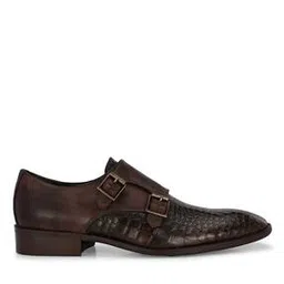 Men Croc-Embossed Double Strap Monks-image-26