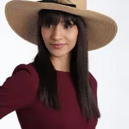 Women Sun Hat with Ribbon Bow-33