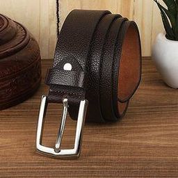 Men Textured Wide Belt with Buckle Closure-image-94