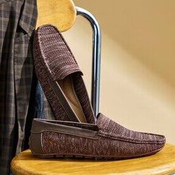 Men Driver Shoes with Knitted Upper-44