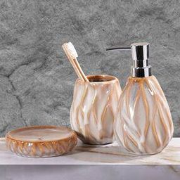 Geometric Pattern Bathroom Accessories Set-image-57