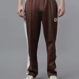 Men Straight Track Pants with Drawstring-image-71
