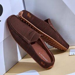 Men Square-Toe Slip-On Loafers-image-7