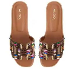 Open-Toe Slip-On Flat Sandals-71