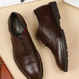 Men Perforated Derbys with Lace Fastening-image-49