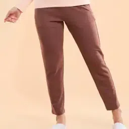 Women Straight Track Pants with Elasticated Waist-image-53