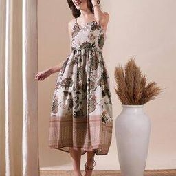 fashor Women Floral Print Fit & Flare Dress-picture-33