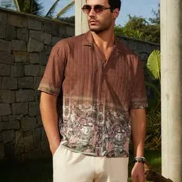 campus sutra Men Graphic Oversized Fit Shirt-picture-9