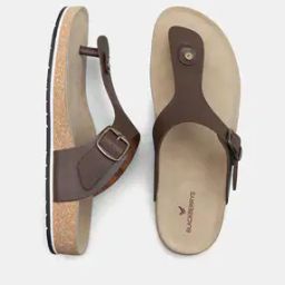 Slip-On Sandals with Buckle Closure-image-3