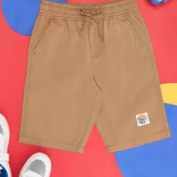 Boys Mid-Rise Regular Fit Flat-Front Cotton Shorts-image-54