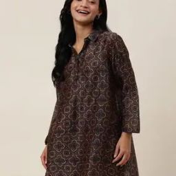 Geometric Print V-Neck Tunic-image-43