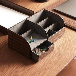  Faux Leather Desk Organiser-picture-33
