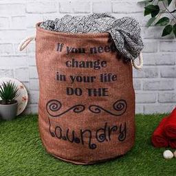 Typographic Print Foldable Laundry Bag-38