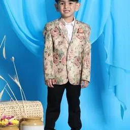 Floral Print Single-Breasted Blazer with Notched Lapel-50