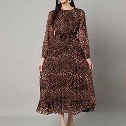 Women Full Length Sleeve A-line Dress-image-20