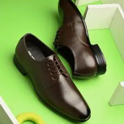 Men Lace Fastening Flat Heeled Derby with Round Toes-picture-46