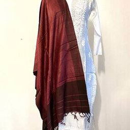 Women Handloom Stole with Tassels-image-29