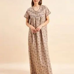 Leaf Print Nightie with Insert Pocket-picture-4