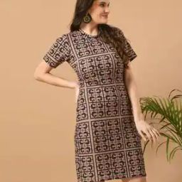 Women Round-Neck Bodycon Dress-image-13