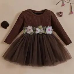 Girls Embroidered Fit & Flare Dress-image-34