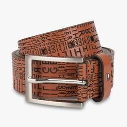 Brand Debossed Leather Belt-37