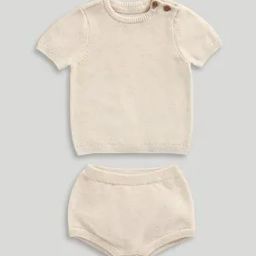Unisex Ribbed Cotton Knitted T-Shirt & Shorts Set-45