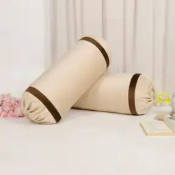 Set of 2 Velvet Foil Work Decorative Bolster Cover -picture-15