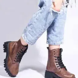 Women Ankle-Length Boots with Lace Fastening-picture-26