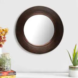 Textured Round Antique Wall Mirror-48