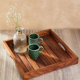 Fabindia Adhrit Wood Printed Tray-11