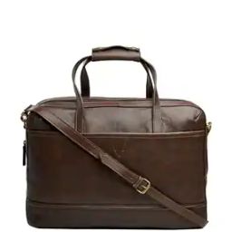 Men Genuine Leather 11" Laptop Messenger Bag-image-3