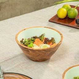 Printed Wooden Serving Bowl-36
