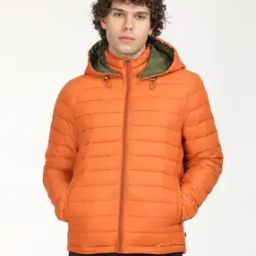 Men Regular Fit Zip-Front Hooded Puffer Jacket-image-49